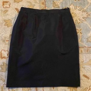 Prada Black Silk Skirt